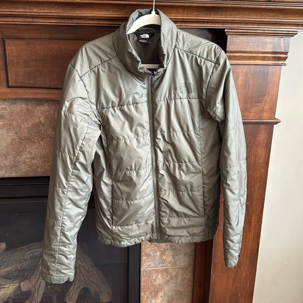 THE NORTH FACE Men's CLEMENT TRICLIMATE Jacket Green/Gray SMALL 2 coats in 1